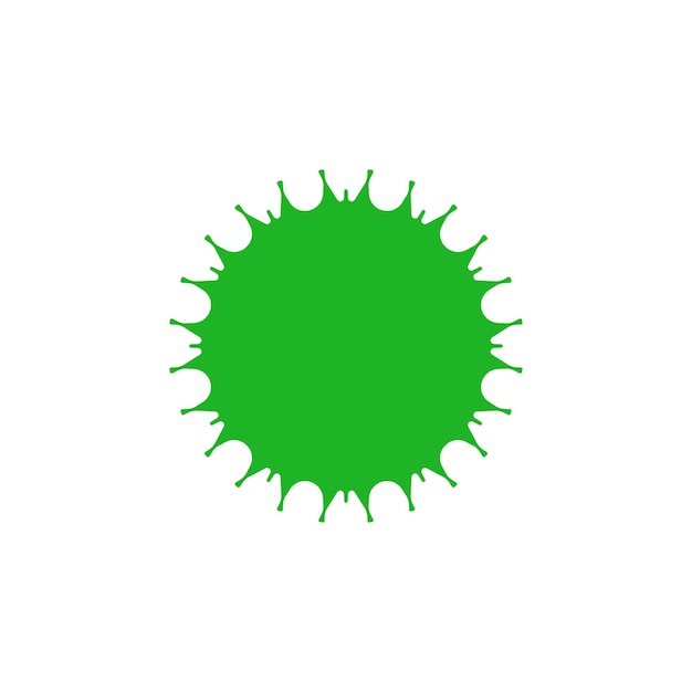 Ilustración del icono del virus plano