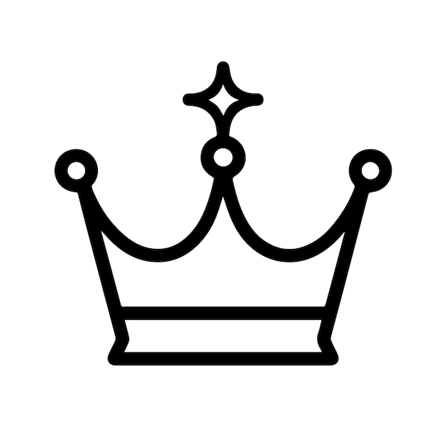Ilustración de los iconos de la corona