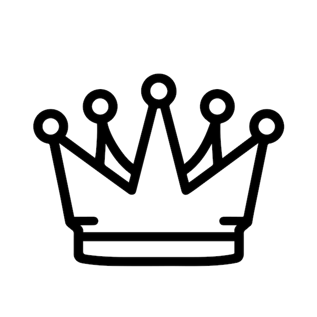 Ilustración de los iconos de la corona