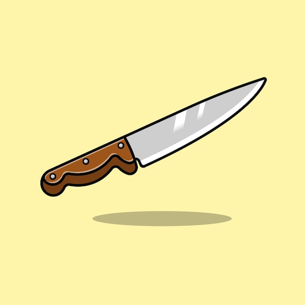 Vector ilustración de iconos de vector de dibujos animados de cuchillo. concepto de dibujos animados plana