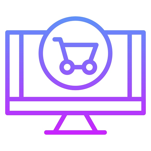 Ilustración de iconos vectoriales de comercio electrónico del conjunto de iconos de Smart City
