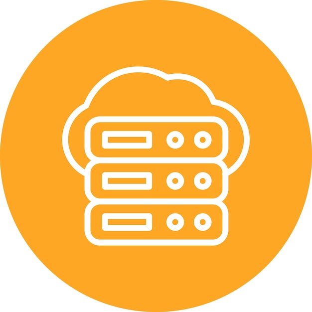 Ilustración de iconos vectoriales de computación en la nube de SEO y SEM