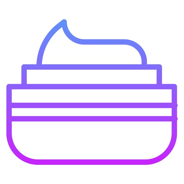 Ilustración de iconos vectoriales de crema del conjunto de iconos de verano