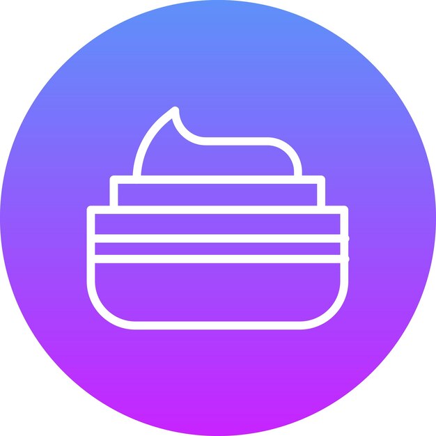 Ilustración de iconos vectoriales de crema del conjunto de iconos de verano