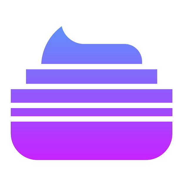 Ilustración de iconos vectoriales de crema del conjunto de iconos de verano