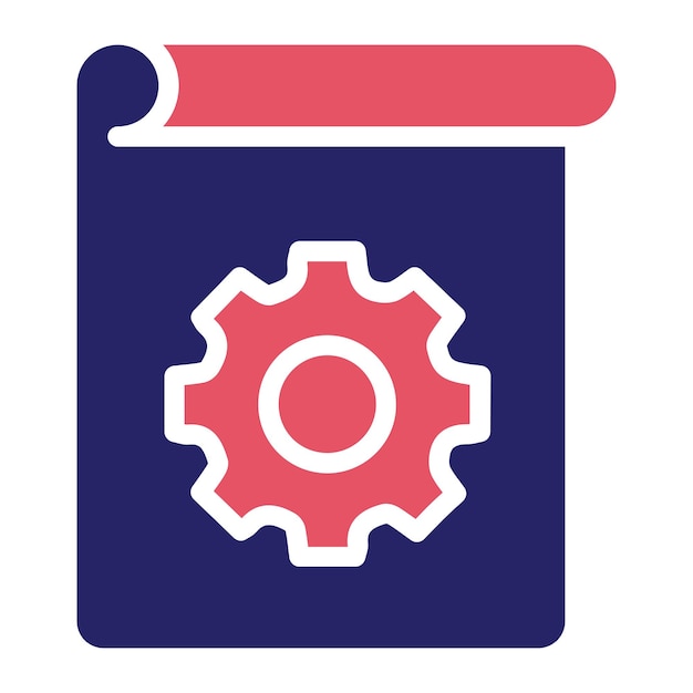 Ilustración de iconos vectoriales de dibujos técnicos del conjunto de iconos de ingeniería