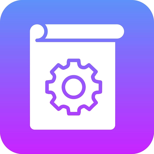 Ilustración de iconos vectoriales de dibujos técnicos del conjunto de iconos de ingeniería