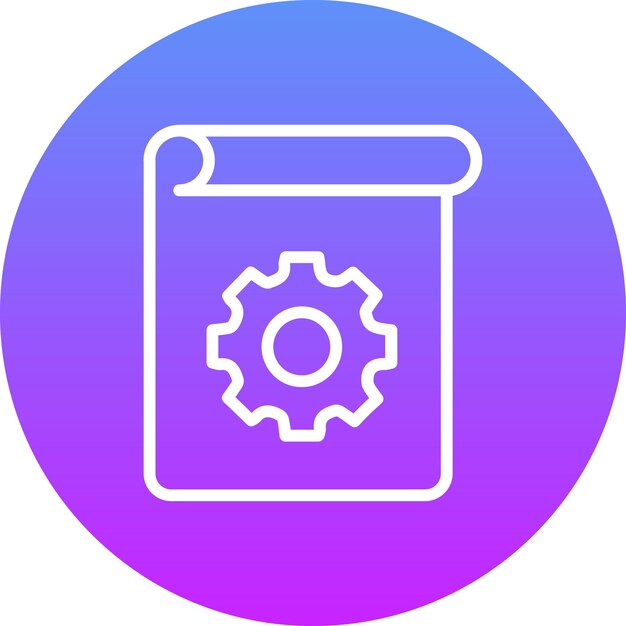 Ilustración de iconos vectoriales de dibujos técnicos del conjunto de iconos de ingeniería