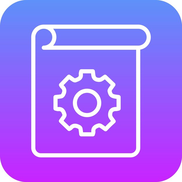 Ilustración de iconos vectoriales de dibujos técnicos del conjunto de iconos de ingeniería