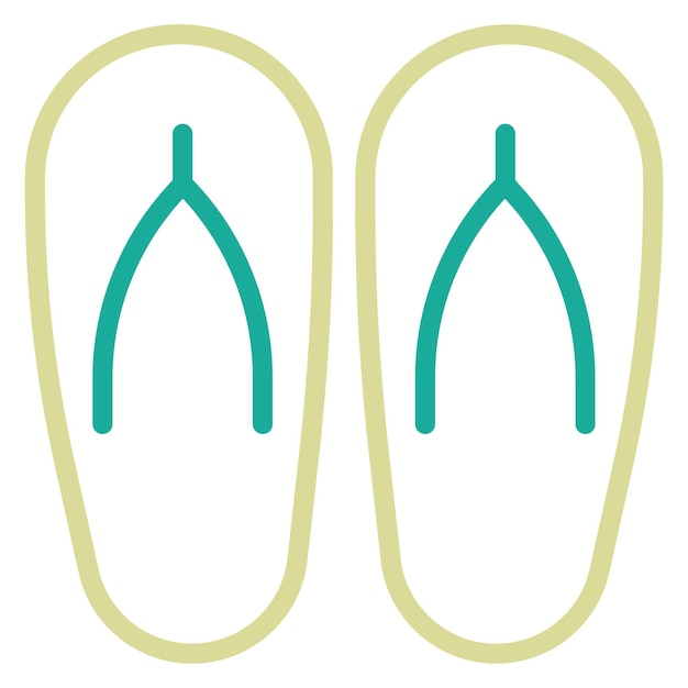 Ilustración de iconos vectoriales de flip flops del conjunto de iconos de verano