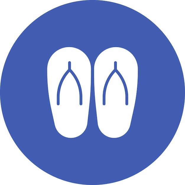 Ilustración de iconos vectoriales de flip flops del conjunto de iconos de verano