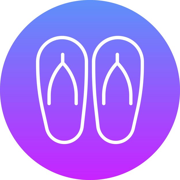 Ilustración de iconos vectoriales de flip flops del conjunto de iconos de verano