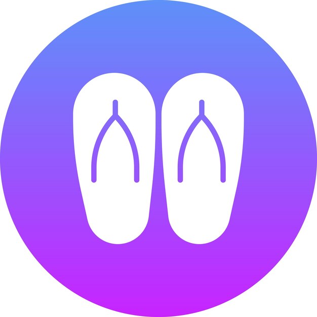 Ilustración de iconos vectoriales de flip flops del conjunto de iconos de verano