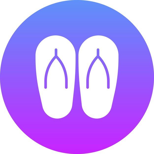 Vector ilustración de iconos vectoriales de flip flops del conjunto de iconos de verano