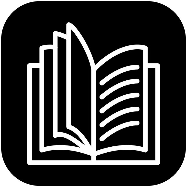 Ilustración de iconos vectoriales de libros de texto del conjunto de iconos de literatura