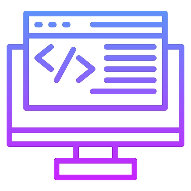 Ilustración de iconos vectoriales de programación web del conjunto de iconos de marketing