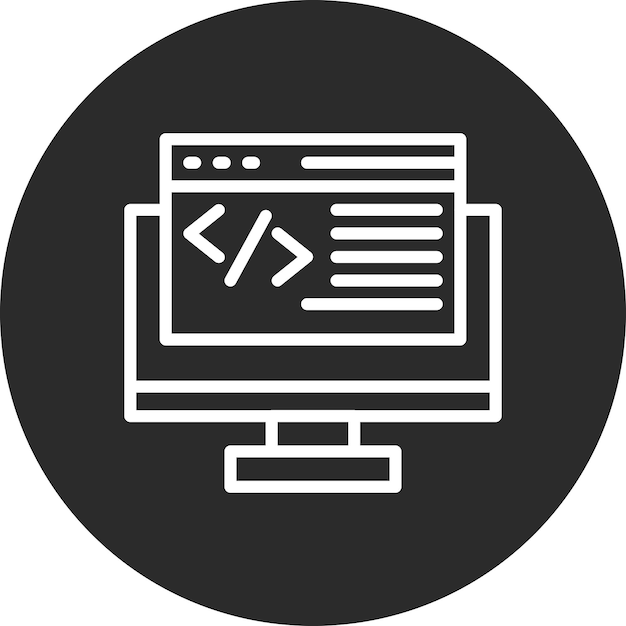 Ilustración de iconos vectoriales de programación web del conjunto de iconos de marketing