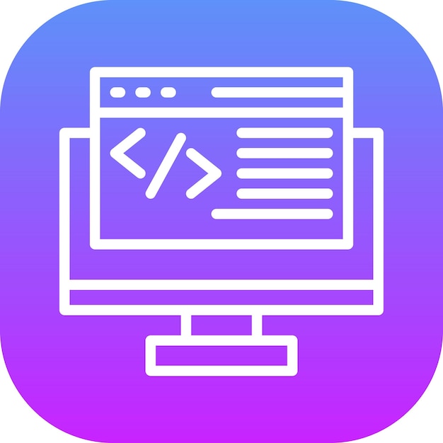 Ilustración de iconos vectoriales de programación web del conjunto de iconos de marketing