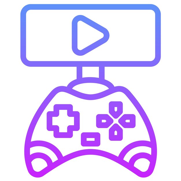 Ilustración de íconos vectoriales de videojuegos de juegos en línea