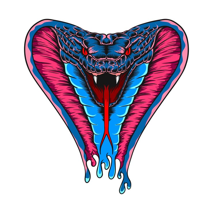 Vector ilustración de ilustraciones de serpientes venenosas