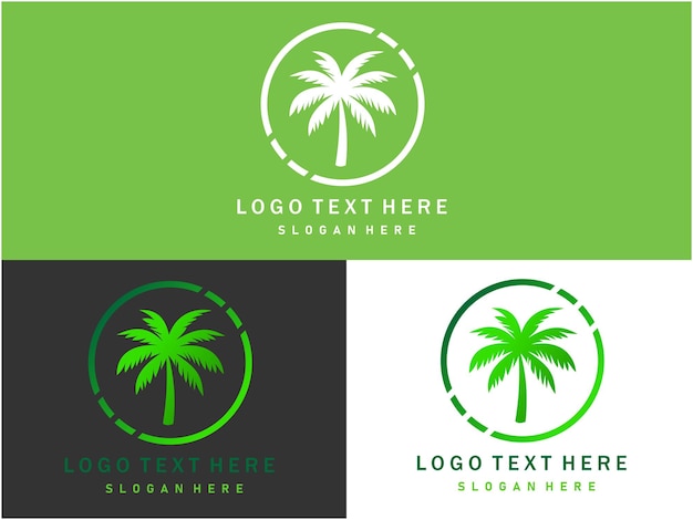Ilustración de la imagen del logotipo de la palmera