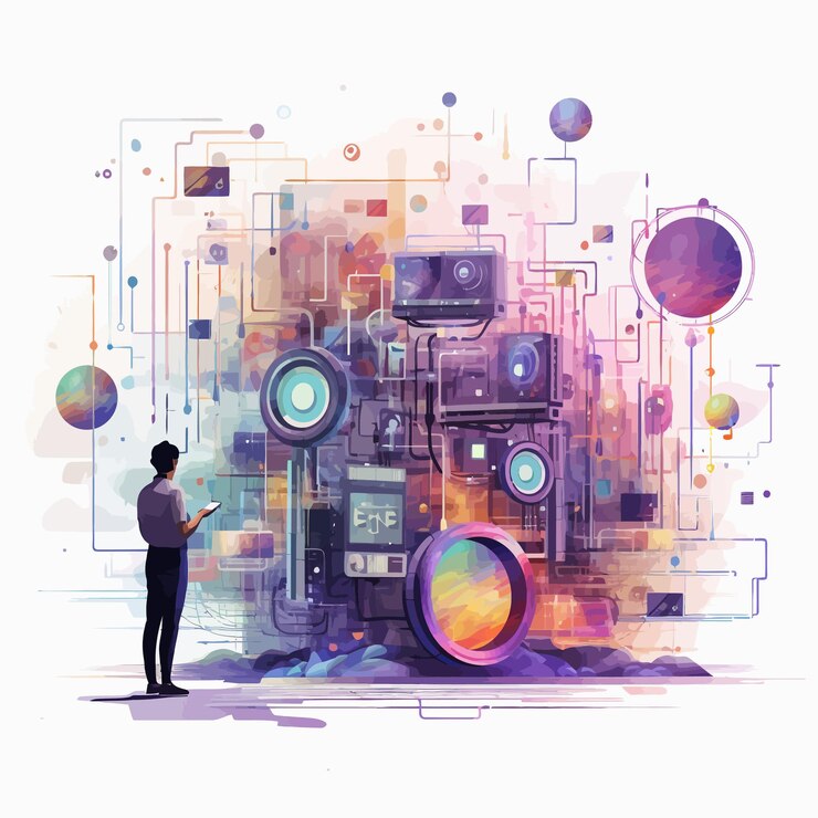 Vector ilustración de imagen de la transformación digital dx
