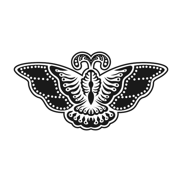 Ilustración de imagen vectorial de icono de mariposa javanesa