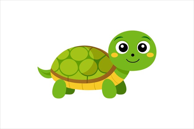 Ilustración de la imagen vectorial de la tortuga de dibujos animados