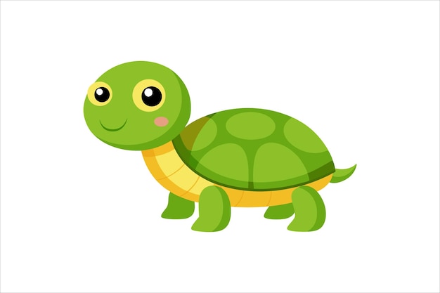 Ilustración de la imagen vectorial de la tortuga de dibujos animados