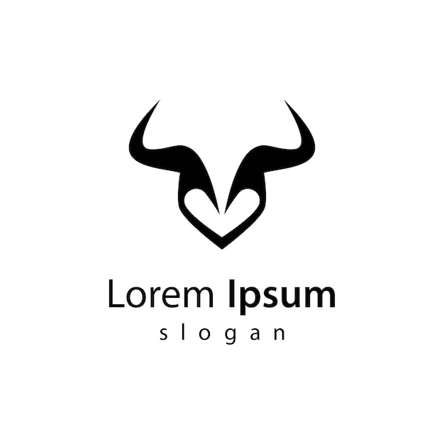 Ilustración de imágenes de logo de cuerno de toro