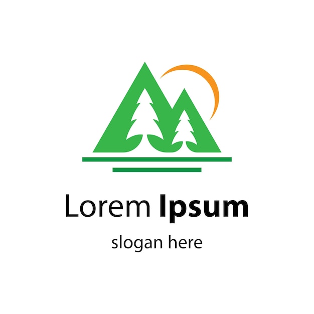 Ilustración de imágenes de logotipo de árbol de pino