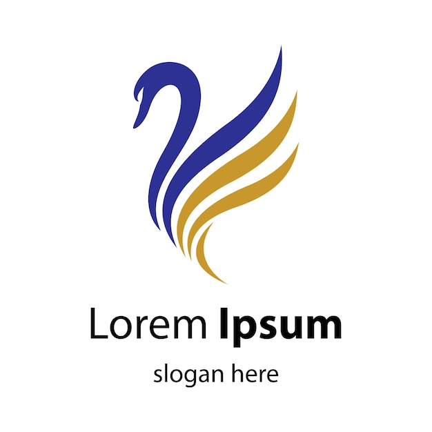 Ilustración de imágenes de logotipo de cisne
