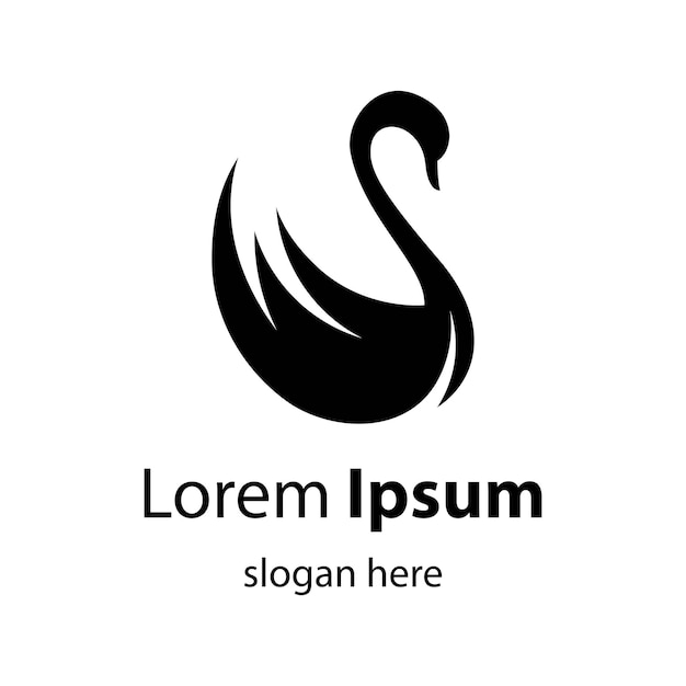 Ilustración de imágenes de logotipo de cisne