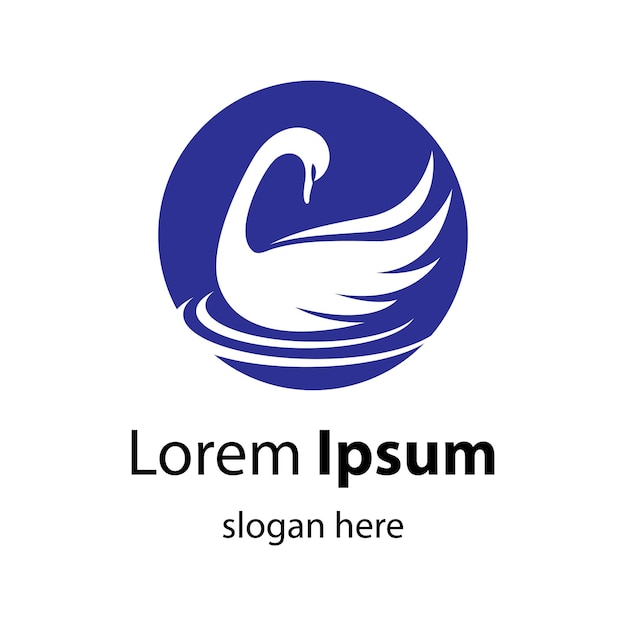 Ilustración de imágenes de logotipo de cisne