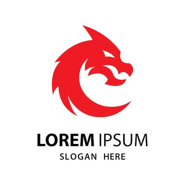 Ilustración de imágenes de logotipo de dragón