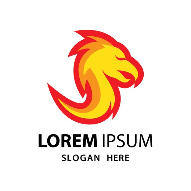 Ilustración de imágenes de logotipo de dragón