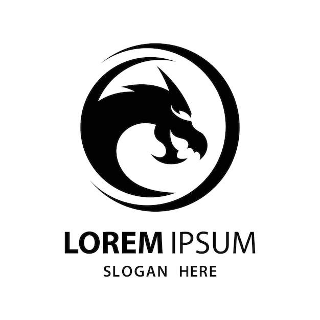 Ilustración de imágenes de logotipo de dragón