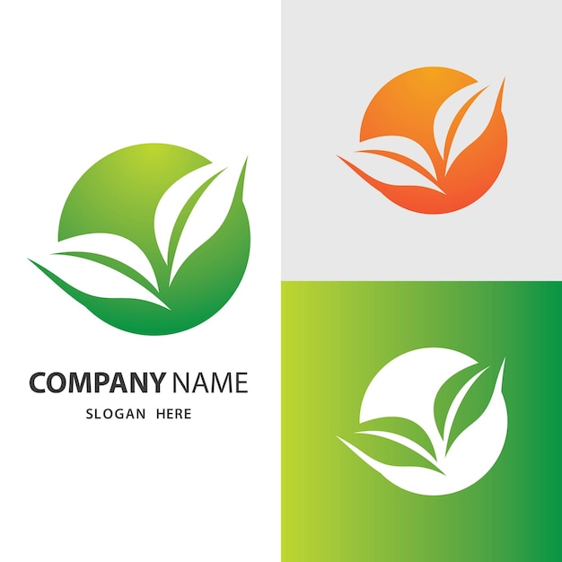 Ilustración de imágenes de logotipo de ecología