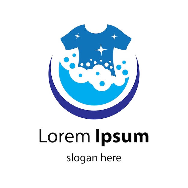 Ilustración de imágenes de logotipo de lavandería