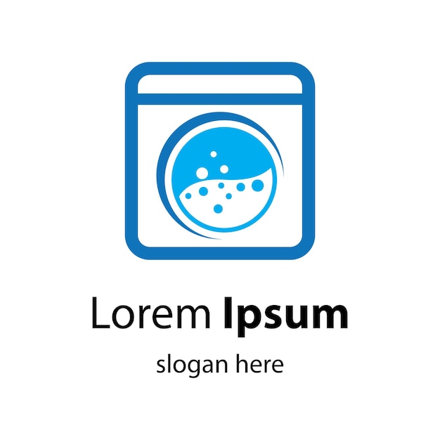 Ilustración de imágenes de logotipo de lavandería