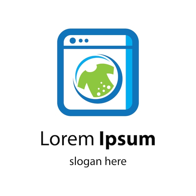 Ilustración de imágenes de logotipo de lavandería