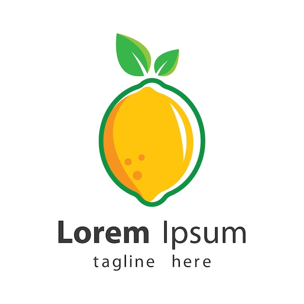 Ilustración de imágenes de logotipo de limón