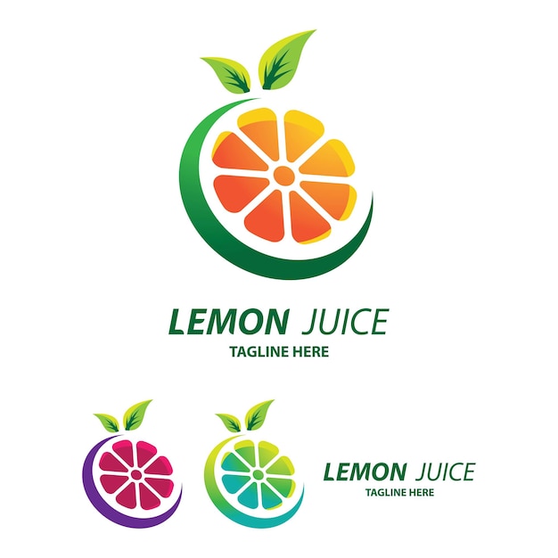 Ilustración de imágenes de logotipo de limón