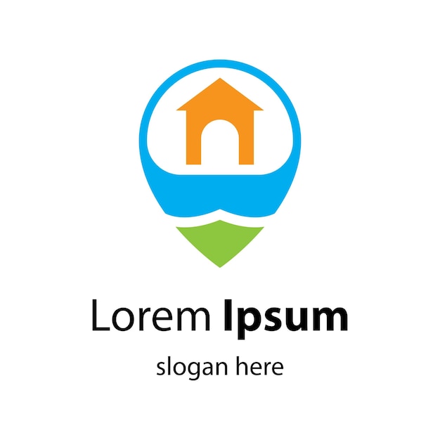 Ilustración de imágenes de logotipo de punto de casa