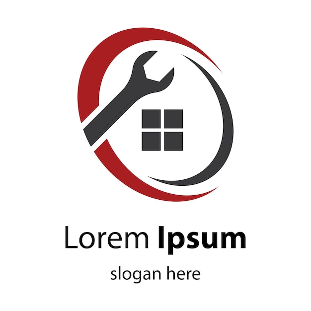 Ilustración de imágenes de logotipo de reparación de casa