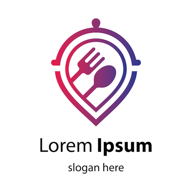 Vector ilustración de imágenes de logotipo de ubicación de alimentos