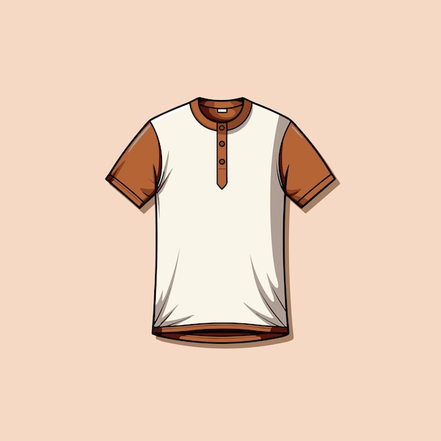 Ilustración de imágenes prediseñadas de vector de camisa henley