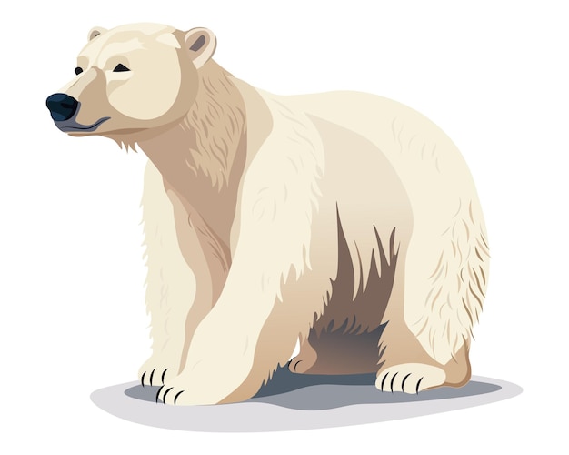 En esta ilustración imaginativa se representa a un oso polar en un diseño de dibujos animados
