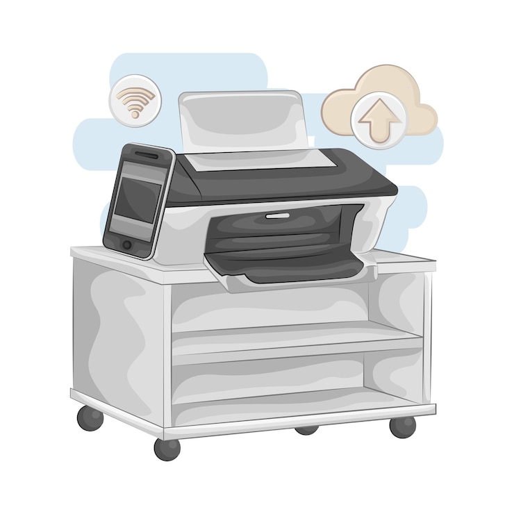 Vector ilustración de la impresora