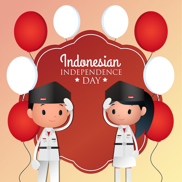 Vector ilustración de la independencia de indonesia